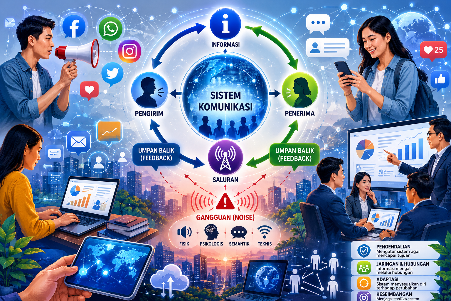 Tradisi Sibernetika di Era Digital: Memahami Komunikasi sebagai Sistem yang Terhubung